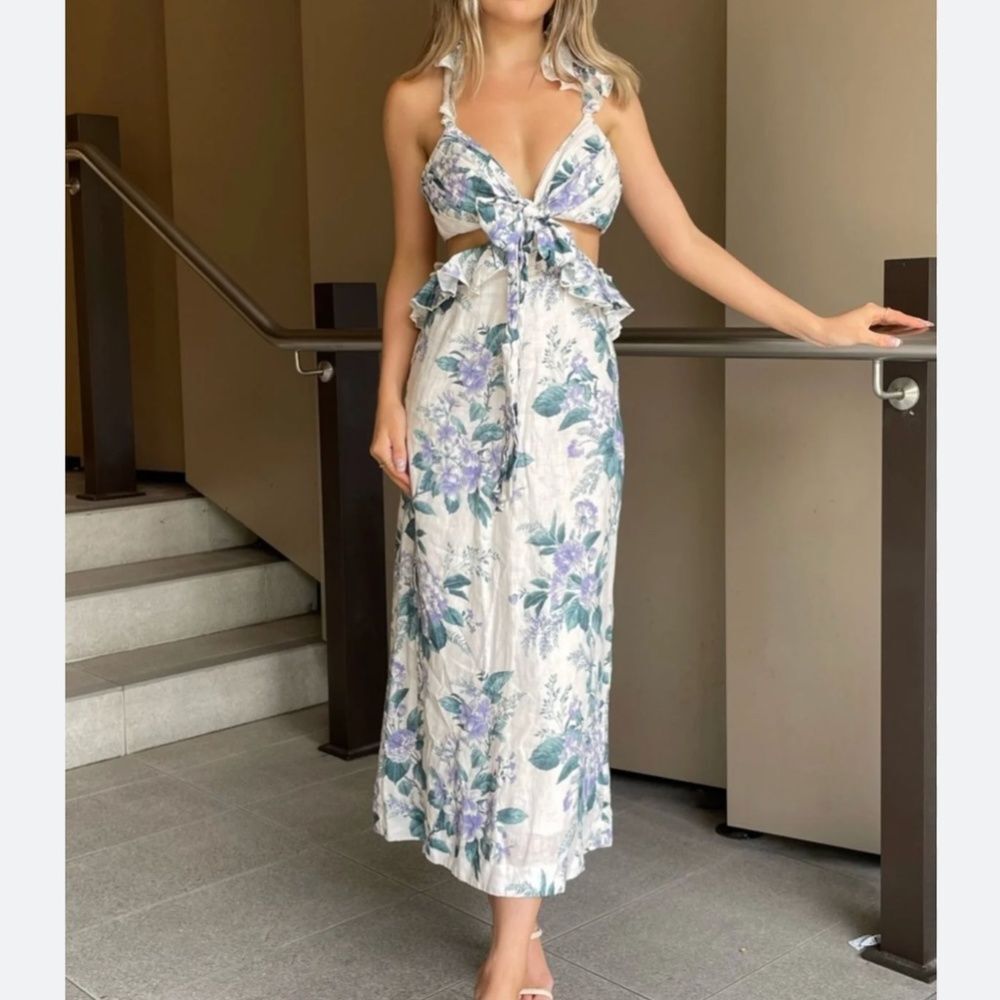 Nwt Zimmermann cassia ruffle dress